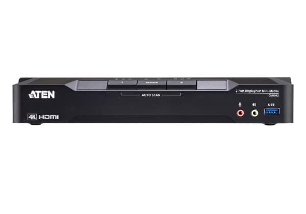 ATEN CM1942 - Omkopplare för tangentbord/video/mus/ljud/USB - 2 x KVM/ljud/USB - 1 lokal användare - skrivbordsmodell