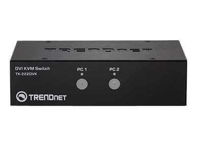 TRENDnet TK 222DVK - KVM / lyd / USB-svitsj - 2 x KVM/lyd/USB - 1 lokalbruker - stasjonær Sort