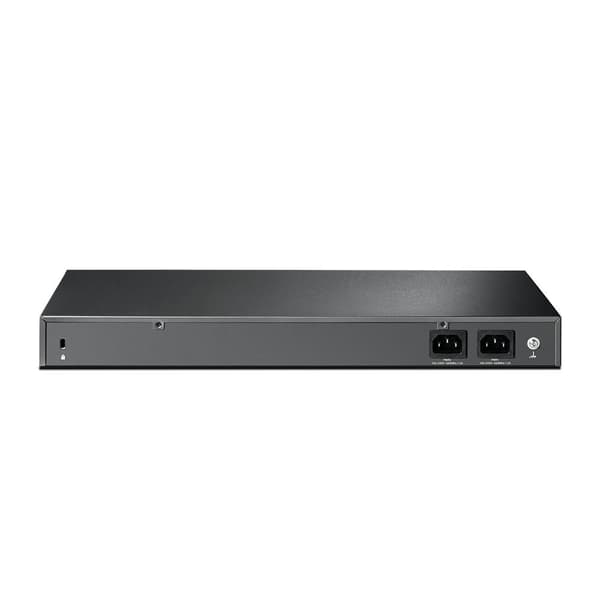 TP-Link Omada 24-porttinen SFP L2+ hallittava kytkin, jossa on neljä 10GE SFP+ -paikkaa