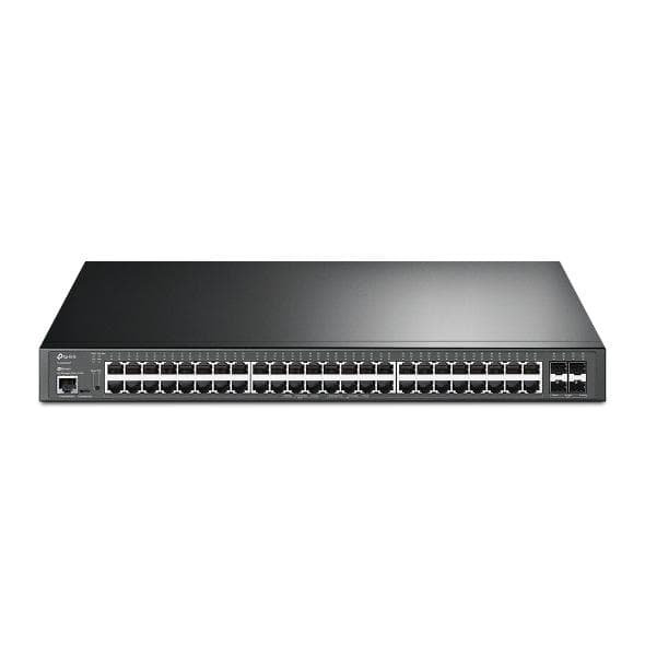 TP-Link JetStream 48-ports Gigabit og 4-ports 10GE SFP+ L2+ Administreret Switch med 48-ports PoE+