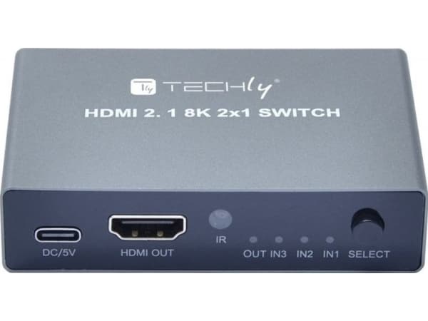 Techly IDATA HDMI-2138KT, HDMI, Grå, 60 Hz, 2 m, 480p, 576p, 1080p, 2160p, 4320p, 48 Gbit/s