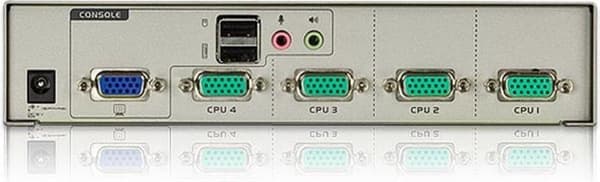 ATEN CS74U - KVM/ljudswitch - 4 x KVM/ljud - 1 lokal användare - stationär dator - DC (CS74U-AT)