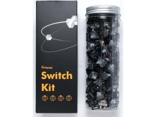 Klaviatūra Ducky Ducky Kailh Super V2 Speed Sidabrinis Switches, mechanisch, 3-Pin, linear, MX-Stem, 38g - 110 Stück