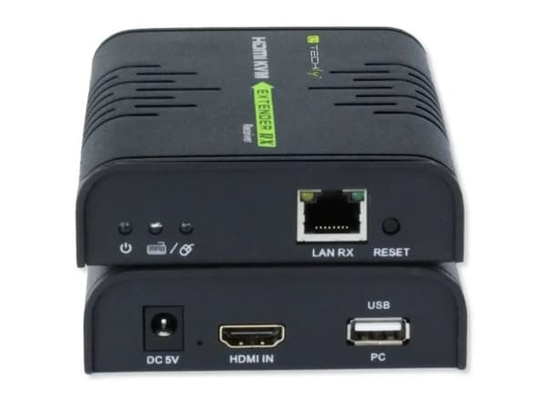 TECHly 120m HDMI KVM EXTENDER over Network Cable - Sändare och mottagare - förlängare för tangentbord/video/mus/ljud - 1GbE, USB 2.0, HDMI - 10Base-T
