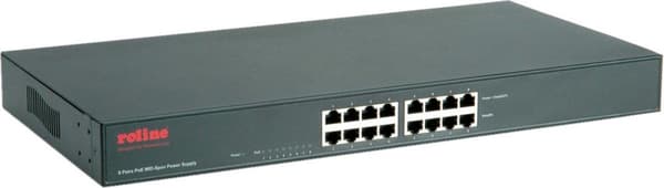 ROLINE 48,30 cm (19") PoE MID-Span-strømforsyning, 8 Midspan-porte (21.13.1181)
