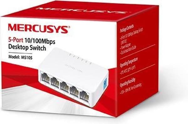 Mercusys MS105 Network Switch Fast Ethernet (10/100) Vit