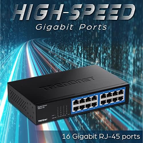 TRENDnet TEG S17D - Switch - 16 x 10/100/1000 - rackmonterbar