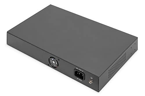 Digitus 24 Port FE PoE Switch 2 Uplink-portar (SFP/RJ45) - Gigabit Ethernet (10/100/1000) - Full Duplex - Power over Ethernet (PoE) - Rackmontering -