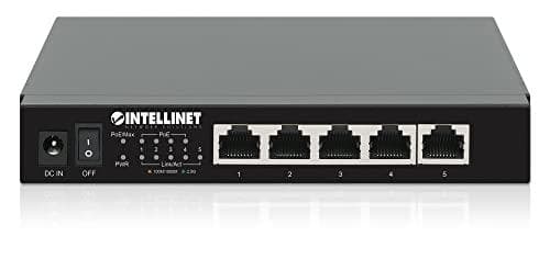 INTELLINET 5-ports 2.5G Ethernet PoE+-switch Fire PSE PoE+-porte, 10/100/1000/2500 Mbps på alle porte, 55 W PoE-strømbudget, ikke-administreret, skriv