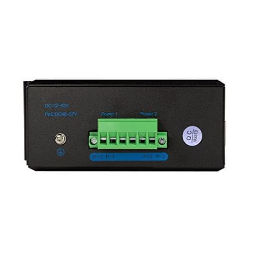 LogiLink Industrial Fast Ethernet PoE Switch, 5-portars 10/100Base-TX RJ45, Unmanaged, Plug & Play, svart - 1 st (NS200P)