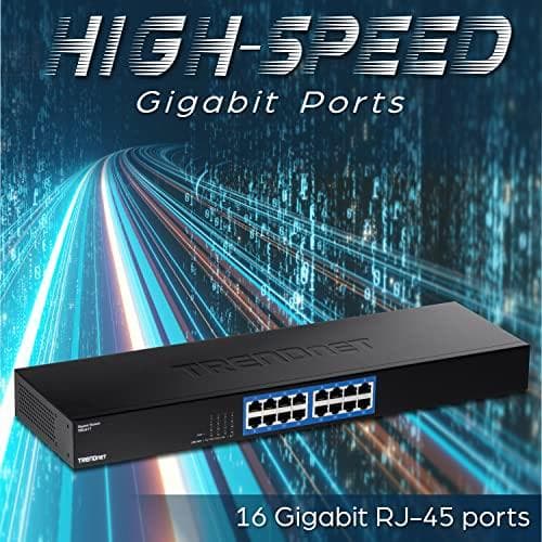 TRENDnet TEG S17 - Switch - 16 x 10/100/1000 - rackmonterbar
