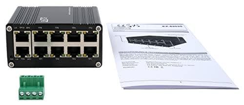 Kytkin 10-porttinen Industrial Ethernet 10x10/100/1000Tx, 12-48VDC (EX-62025)