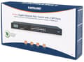 Miniatyrbillede 8 af 8: Intellinet Gigabit Ethernet PoE+-switch med 2 SFP-porte og LCD-skærm - Switch - Uadministreret - 16 x 10/100/1000 (PoE+) + 2 x Gigabit SFP - Desktop,