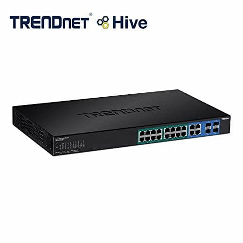 TRENDnet TPE 1620WSF - Switch - L2+ - Smart - 16 x 10/100/1000 (PoE+) + 4 x Shared Gigabit SFP - rackmonterbar - PoE+ (370 W)