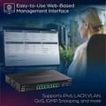 Miniatyrbild 5 av 6: TRENDnet TPE 3102WS - Switch - L3 - Smart - 8 x 100/1000/2,5G (PoE+) + 2 x 10 Gigabit SFP+ - Rackmonterbar - PoE+ (240W) - TAA-kompatibel