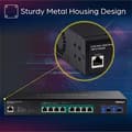 Miniatyrbild 6 av 6: TRENDnet TPE 3102WS - Switch - L3 - Smart - 8 x 100/1000/2,5G (PoE+) + 2 x 10 Gigabit SFP+ - Rackmonterbar - PoE+ (240W) - TAA-kompatibel