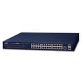 Miniatyrbild 2 av 3: PLANET GS-4210-24P2S - Switch - hanterad - 24 x 10/100/1000 (PoE+) + 2 x Gigabit SFP - rackmonterbar - PoE+ (GS-4210-24P2S)