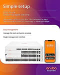 Miniatyrbillede 10 af 11: HPE Aruba Instant On 1960 24G 2XF Switch Europe (JL806A#ABB) - (Efterfølger til "HPE 1950 24G 24G 2SFP+ 2XGT Switch" (JG960A#ABB))