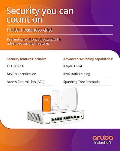 HPE Aruba Instant On 1960 24G 2XF Switch Europe (JL806A#ABB) - (Efterfølger til "HPE 1950 24G 24G 2SFP+ 2XGT Switch" (JG960A#ABB))