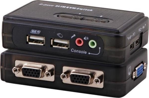 EFB Electronics EFB 4-porttinen KVM-kytkin USB Audio +. Kaapelisarja (EB941) musta