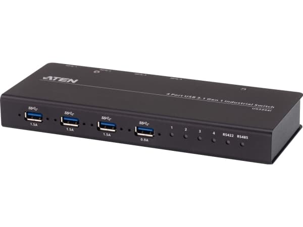 ATEN US3344I - USB-växel - 4 x USB 3.2 Gen 1 - skrivbordsmodell, rackmonterbar