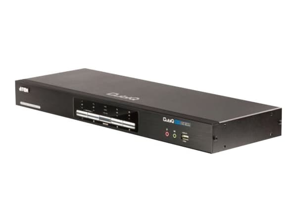 ATEN CubiQ CS1644 - KVM / lyd / USB-svitsj - 4 x KVM/lyd/USB - 1 lokalbruker - stasjonær Sort
