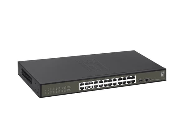 LevelOne Hilbert 26-portars Gigabit Smart Lite Switch - 24 x Gigabit RJ45 - 2 x Gigabit SFP (GES-2126)