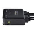 Miniatyrbillede 5 af 7: StarTech.com 2-ports hybrid USB-C HDMI-kabel KVM-switch, 4K 60Hz, kompakt KVM med 1,8m USB-A/HDMI/Audio og 1,2m USB-C integrerede værtskabler, busdrev