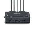 Miniatyrbillede 3 af 7: StarTech.com 2-Port Hybrid USB-C DisplayPort-kabel KVM-switch, 4K 60Hz, kompakt KVM med 1,8 m USB-A/DisplayPort/Audio og 1,2 m USB-C integrerede værts