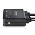 Miniatyrbillede 5 af 7: StarTech.com 2-Port Hybrid USB-C DisplayPort-kabel KVM-switch, 4K 60Hz, kompakt KVM med 1,8 m USB-A/DisplayPort/Audio og 1,2 m USB-C integrerede værts