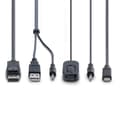 Miniatyrbillede 6 af 7: StarTech.com 2-Port Hybrid USB-C DisplayPort-kabel KVM-switch, 4K 60Hz, kompakt KVM med 1,8 m USB-A/DisplayPort/Audio og 1,2 m USB-C integrerede værts