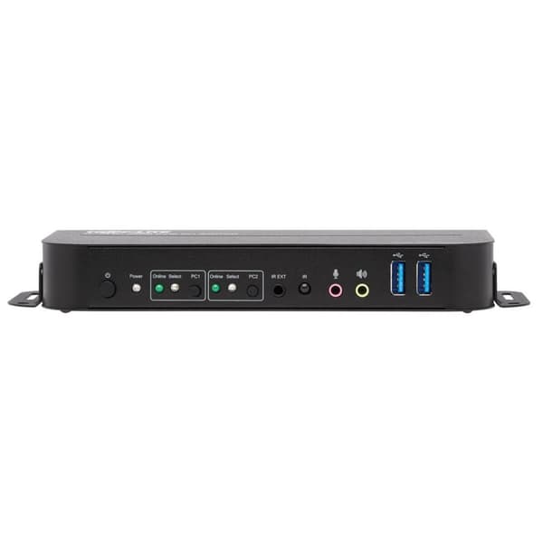 Tripp Lite HDMI KVM, 2-ports 4K 60Hz 4:4:4, HDR, HDCP 2.2-understøttelse, IR-fjernbetjening og USB-kabler - KVM/Audio/USB-switch - 2 x KVM/Audio/USB -