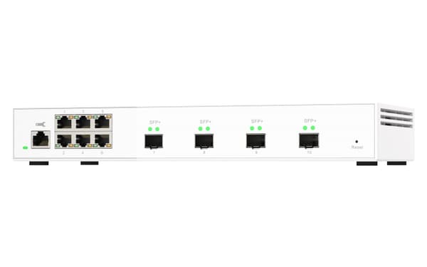 QNAP QSW-M2106-4S - Kytkin - hallittu - 6 x 2,5 GBase-T + 4 x 10 Gt Ethernet SFP+ - pöytäkone