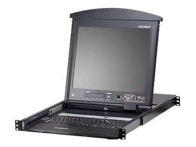 ATEN KL1508AN - KVM-konsol med omkopplare för tangentbord/video/mus - 8 portar - PS/2 - 19" - kan monteras i rack - 1280 x 1024 @ 75 Hz - VGA - 1U Svart