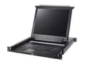Miniatyrbilde 1 av 5: ATEN CL1000 - KVM-konsoll - 17" - kan monteres i rack - 1280 x 1024 @ 75 Hz - VGA