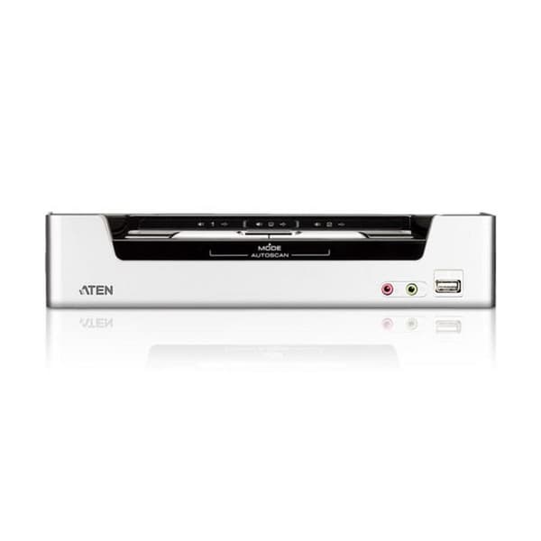 ATEN CubiQ CS1792 USB 2.0 HDMI KVMP Switch - KVM / audio switch - 2 ports musta, Harmaa