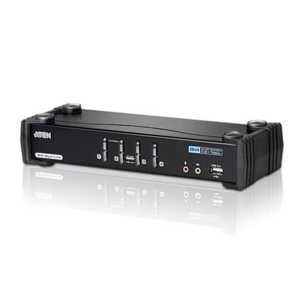 KVMP Switch ATEN CS1784A, 4-port, USB, DVI Dual Link, Audio musta