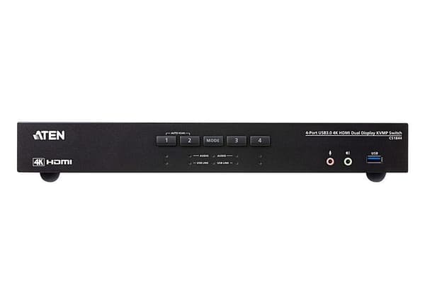 4-Port USB 3.0 4K HDMI Dual Display KVMP Switch