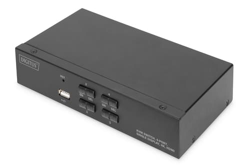 Przełącznik KVM 4 portowy HDMI, 4K 30Hz Sort