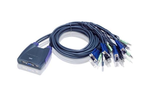 ATEN 4-ports USB VGA KVM-switch med lyd