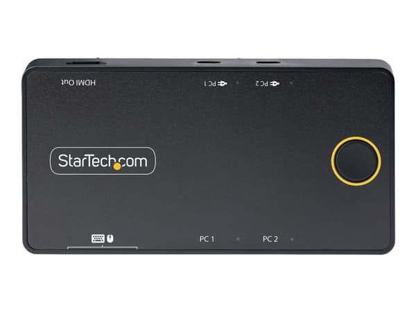 StarTech.com 2-Port USB-C KVM Switch, Single-4K 60Hz HDMI Monitor, Dual-100W Power Delivery Pass-through Ports, Bus Powered, USB Type-C/USB4/Thunderb