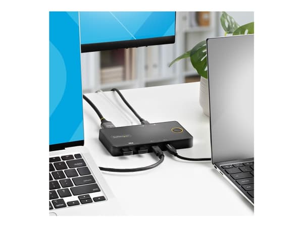 StarTech.com 2-Port USB-C KVM Switch, Single-4K 60Hz HDMI Monitor, Dual-100W Power Delivery Pass-through Ports, Bus Powered, USB Type-C/USB4/Thunderb