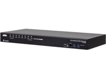 ATEN CS18208 - Omkopplare för tangentbord/video/mus/ljud/USB - 8 x KVM/ljud/USB - 1 lokal användare - rackmonterbar - Likström