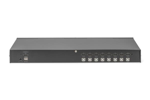 DIGITUS - Omkopplare för tangentbord/video/mus - HDMI - 8 x KVM port(s) - 1 lokal användare - rackmonterbar