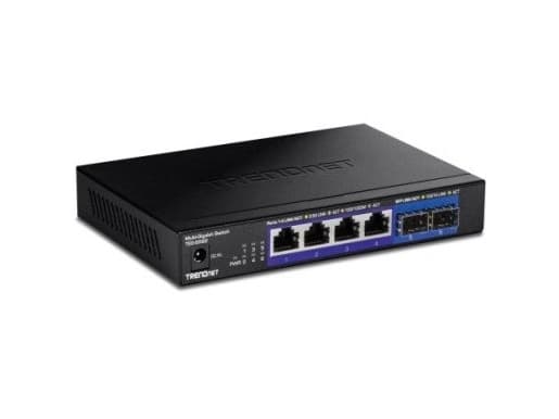 TRENDnet TEG-S562 - Version v1.0R - switch - multi-gigabit - ohanterad - 4 x 10/100/1000/2.5G + 2 x 10 Gigabit SFP+ - väggmonterbar - TAA-kompatibel
