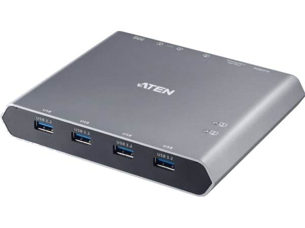 ATEN US3311 - KVM / lyd / USB-svitsj - 4 x USB 3.2 Gen 1 - 2 lokalbrukere - stasjonær