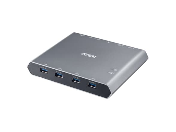ATEN US3311 - KVM / lyd / USB-svitsj - 4 x USB 3.2 Gen 1 - 2 lokalbrukere - stasjonær