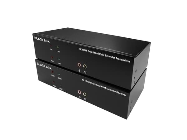Black Box KVXLCH-200, Lähetin & vastaanotin, Langallinen, 100 m, Cat5,Cat6, 3840 x 2160 pikseliä, 30 Hz