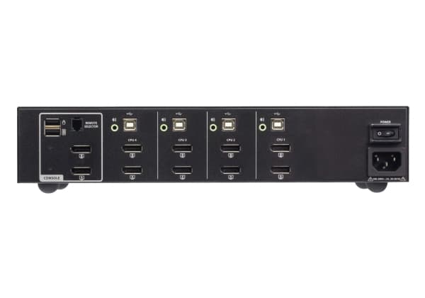 ATEN CS1144DP4, 3840 x 2160 piksler, 4K Ultra HD, 13,9 W, Sort
