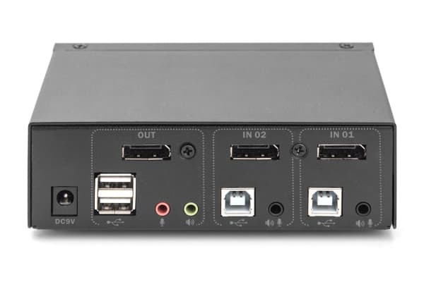 DIGITUS - KVM / lydsvitsj - 2 x KVM/lyd - 1 lokalbruker - stasjonær